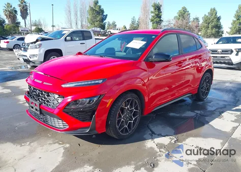 2022 Hyundai Kona N z USA, uszkodzony, nr VIN KM8KH3AC2NU001349